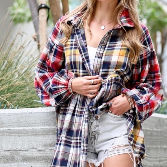 Plaid Swing Shirt w/Full Sleeves - Picture 2 of 5